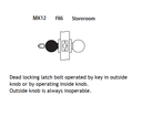 Arrow MK12-TA Grade 2 Storeroom Cylindrical Knob Lock w/ Tudor Knob