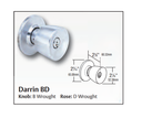 Arrow MK32-DD Grade 2 Public Entrance Cylindrical Knob Lock w/ Darrin Knob, Conventional Cylinder