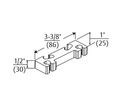 Norton 6891 Clearance/Support Blade Stop for 1600, 7500, 8000, 78-B/F Series