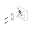 Kawneer KW133588 Frame Strike Package for Kawneer 1786 Rim Exit Device