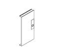 Kawneer KW233496-17 48" Filler Plate Pivot Stile for Paneline Exit Device