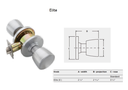 Falcon W101S ELI Grade 2 Passage Cylindrical Knob Lock w/ Elite Knob Style