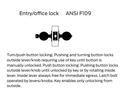 Falcon W511 ELI Grade 2 Entry/Office Cylindrical Knob Lock w/ Elite Knob Style