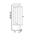 Detex 08GS Spacer for Wide Lever Trim, Gate Application