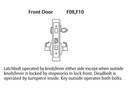 Arrow BM21 VG 26D Front Door Mortise Lock w/ V Lever and G Escutcheon, Satin Chrome Finish