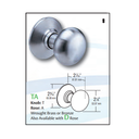 Arrow AM11 TA Apartment/Front Door Mortise Lock w/ T Knob and A Rose, Conventional Cylinder