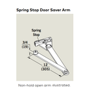 Dormakaba MOD SDST Extra Heavy-Duty Door Saver Spring Cushion w/ Thumb Turn Hold Open