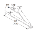 Best HD8016 DST Heavy Duty Surface Closer w/ Parallel Arm, Hold Open and Stop