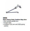 Hager 5100-PAR HDCS ALM Surface Closer w/ Extra Heavy Duty Cushion Stop Arm, Aluminum Finish