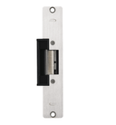 RCI 4108 Electric Strike w/ 7-15/16" Round Corner Faceplate, Fail Secure, Satin Stainless Steel Finish