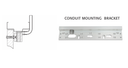 RCI CMB108 28 Conduit Mounting Bracket for 8310 Electromagnetic Locks, Brushed Aluminum Finish