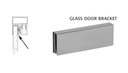RCI GB8112 32D 1/2" Glass Door Bracket for 8310 Electromagnetic Lock, Stainless Steel Finish