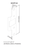 Locknetics ESTK-100 E-Strike Metal Template Kit for CS, MDS, RS Electric Strikes