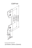 Locknetics RS SPACER Rim Strike Spacer for RS210 and RS310 Electric Strikes