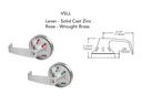 Sargent V06-10XG04 VSLL 26D Storeroom Cylindrical Lock w/ Inside Status Indicator