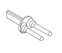 Schlage Electronics 47258180 AD/CO Cylindrical/Mortise/Exit Tailpiece for Cylinder, Sargent and Corbin, JD Option