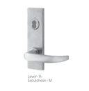 BEST 45H7R 14M 626 Classroom Mortise Lever Lock w/ 14 Lever and M Escutcheon, Satin Chrome Finish