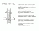 BEST 45H7AB 3M 626 Office Mortise Lever Lock w/ 3 Lever and M Escutcheon, Satin Chrome Finish