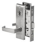 BEST 45H7AB 15M 626 Office Mortise Lever Lock w/ 15 Lever and M Escutcheon, Satin Chrome Finish