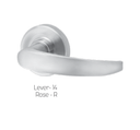 BEST 45H0NX 14R 626 Exit Mortise Lever Lock w/ 14 Lever and R Rose, Satin Chrome Finish