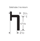 BEST 40HTKIS212H Inside Lever x Turn Trim Kit w/ Solid Tube/No Return Lever Style