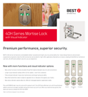 BEST 45H7T 15H 626 VIN Dormitory Mortise Lock Visual Keyed Indicator w/ 15 Lever and H Rose, Satin Chrome Finish