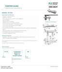 Rixson 117-3/4 626 Center Hung Pivot Set, Includes 340 Top Pivot, 600lbs Max Door Weight, Satin Chrome Finish