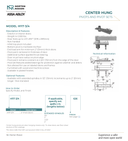 Rixson H117-3/4 Center Hung Pivot for 2" Minimum Thick Doors, Includes H340 Top Pivot