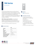SDC 701NU Narrow Keyswitch, Alternate Action SPDT Contact, Satin Stainless Steel Finish