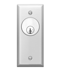SDC 701NU Narrow Keyswitch, Alternate Action SPDT Contact, Satin Stainless Steel Finish