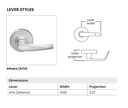 Schlage PC10 ATH Grade 1 Passage Cylindrical Lock, Athens Style