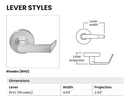 Schlage PC40 RHO Grade 1 Bath/Bedroom Privacy Cylindrical Lock, Rhodes Style