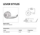 Schlage PC170 SPA Grade 1 Single Dummy Cylindrical Lock, Sparta Style