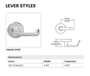 Schlage PC50 TLR Grade 1 Entrance/Office Cylindrical Lock, Tubular Style