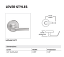 Schlage PC53 LAT Grade 1 Entrance Cylindrical Lock, Latitude Style