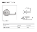 Schlage PC53 TLR Grade 1 Entrance Cylindrical Lock, Tubular Style