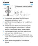 Schlage L9077P LATA Classroom Security Holdback Mortise Lock, Conventional Cylinder w/ Latitude Lever and A Rose