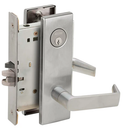 Schlage L9466J LATA Store/Utility Room Mortise Lock with Deadbolt, FSIC Less Core w/ Latitude Lever and A Rose