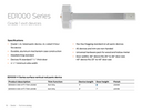 Dexter ED1000-V-EO Grade 1 Surface Vertical Rod Exit Device, 36", Exit Only