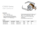 Dexter C2000-SDUM-R Grade 2 Single Dummy Trim Cylindrical Lock w/ Regular Lever