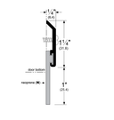 Pemko 3151CN Door Bottom Sweep w/ 1" Neoprene Insert, Satin Aluminum Finish