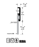Pemko 321DN 36 Fire Rated Door Bottom Sweep, 36" w/ Neoprene Insert, Dark Bronze Finish