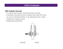 Accentra (Yale) MO-NTB613-NR Nextouch Pushbutton Keypad Lock, w/ Cylinder Override