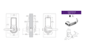 Accentra (Yale) PB-NTB613-NR Nextouch Pushbutton Keypad Lock, w/ Cylinder Override