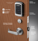 Accentra (Yale) AUR-NTM613-NR Nextouch Sectional Mortise Lock, Pushbutton Keypad, w/ Cylinder Override