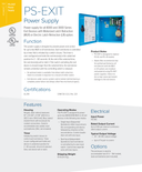 Adams Rite PS-EXIT Power Supply for 8000 and 3000 Series w/ LR/MLR Device, 115/230 VAC Input, 1.6 AMP Output