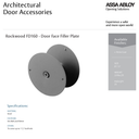 Rockwood FD160 Door Face Filler Plate, 1-3/4" diameter
