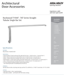 Rockwood T11047 Straight Tubular Single Bar Set, 8" Pull CTC, w/ T3 Back to Back and Thrubolt Mounting