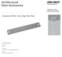 Rockwood DF86 1-1/4" x 3/16" Door Edge Filler Plate