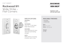 Rockwood 911 Adjustable Ball Catch, Wide Strike w/ Square Corners